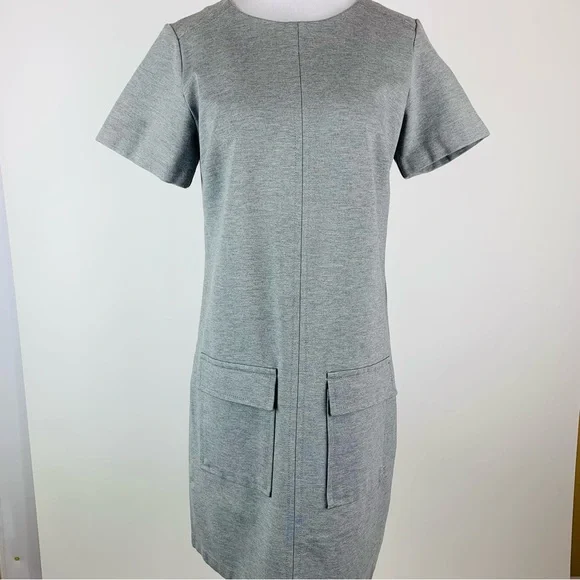 Banana Republic Gray Ponte Front Pocket Dress Medium - Picture 1 of 13